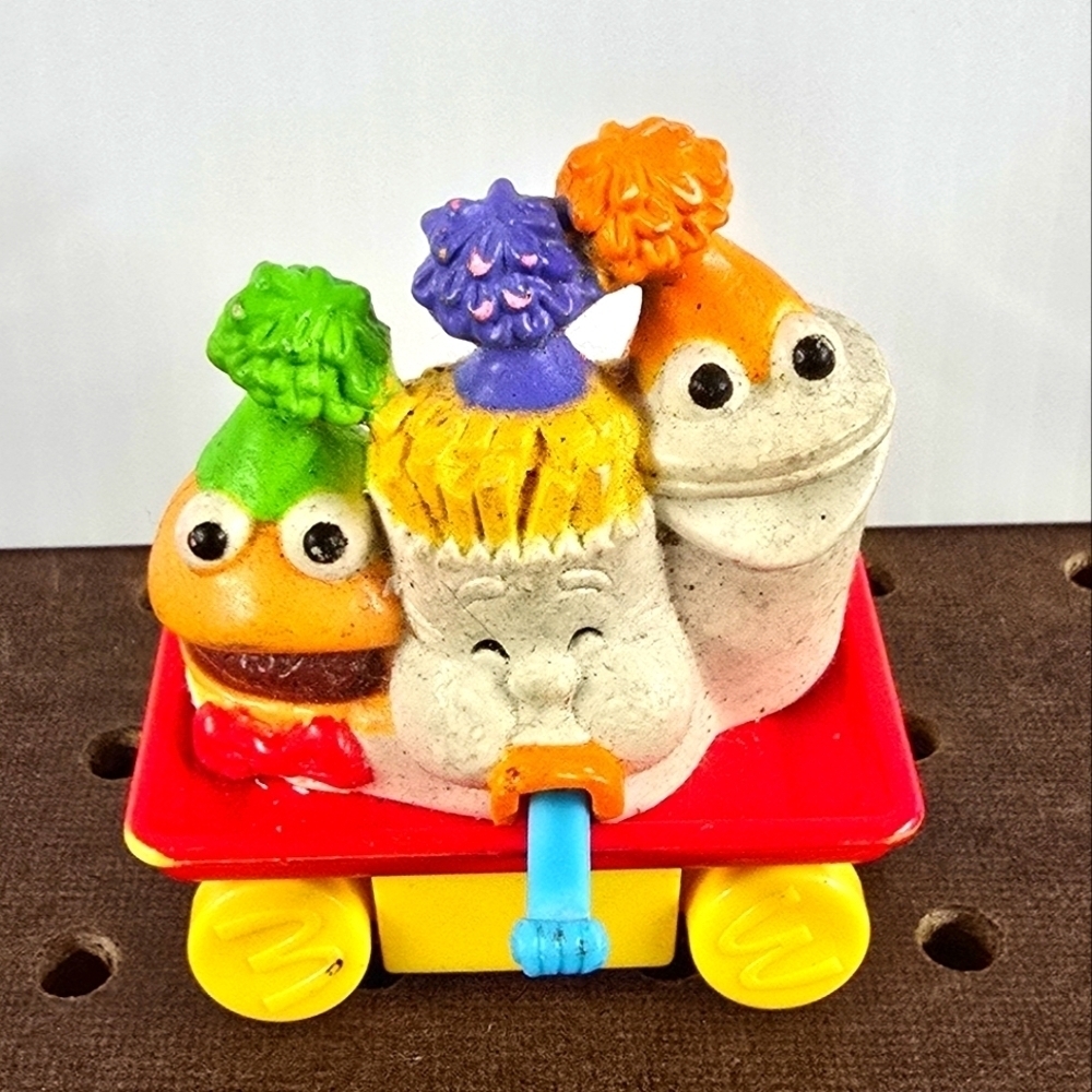 Vtg 1994 McDonald's Happy Meal Toy Hamburger,Fries,Drink Happy Birthday